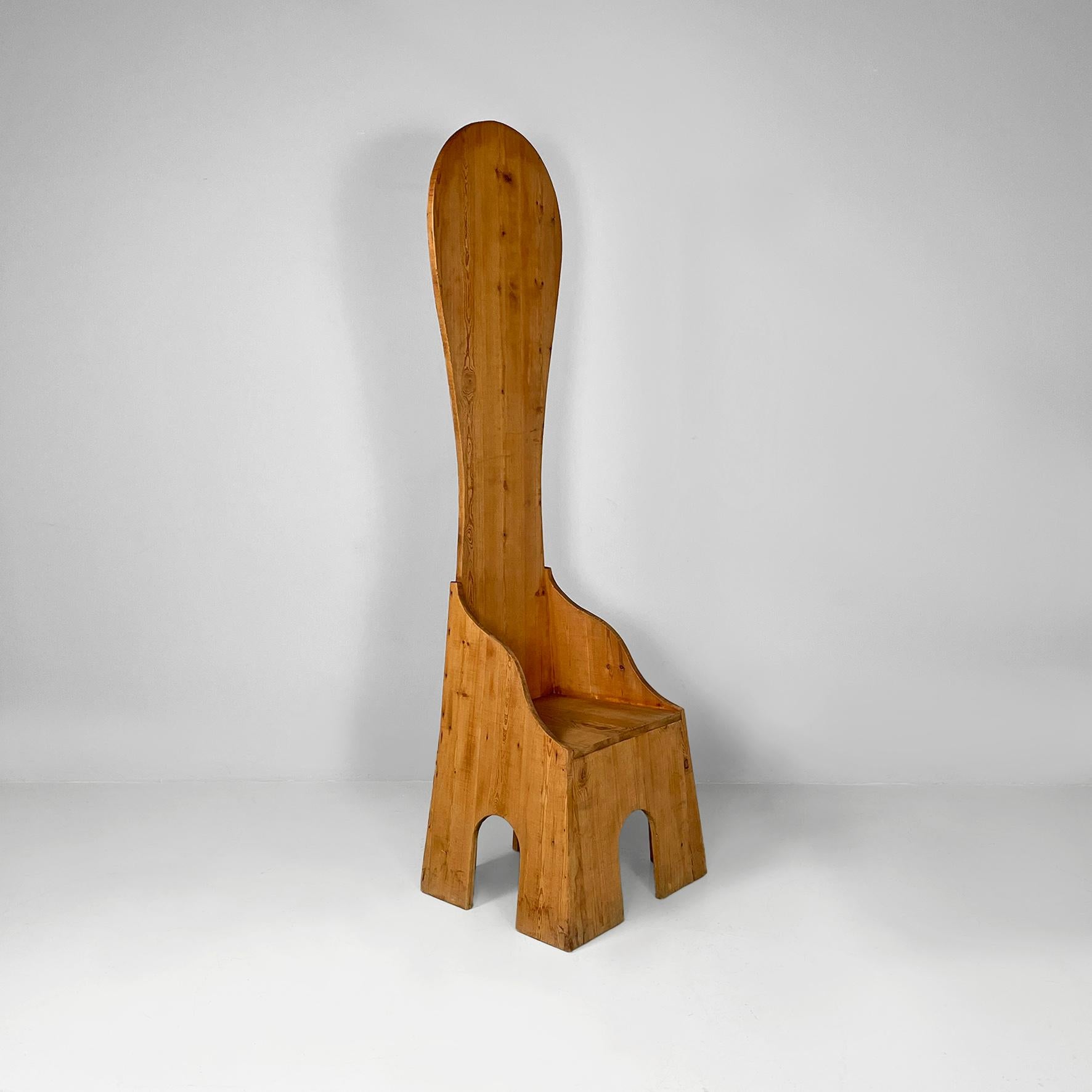 Moderner italienischer Thronsessel von Mario Ceroli für Poltronova, 1970er Jahre 6