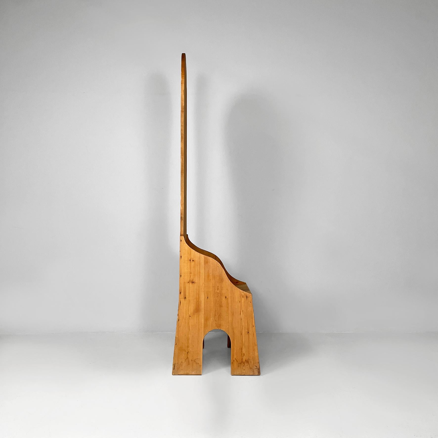 Moderner italienischer Thronsessel von Mario Ceroli für Poltronova, 1970er Jahre 7
