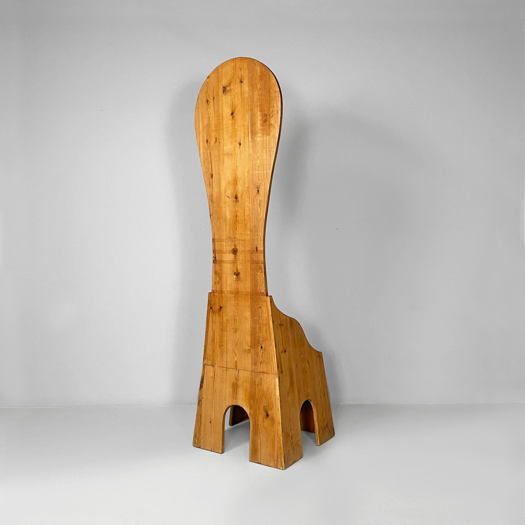 Moderner italienischer Thronsessel von Mario Ceroli für Poltronova, 1970er Jahre 8