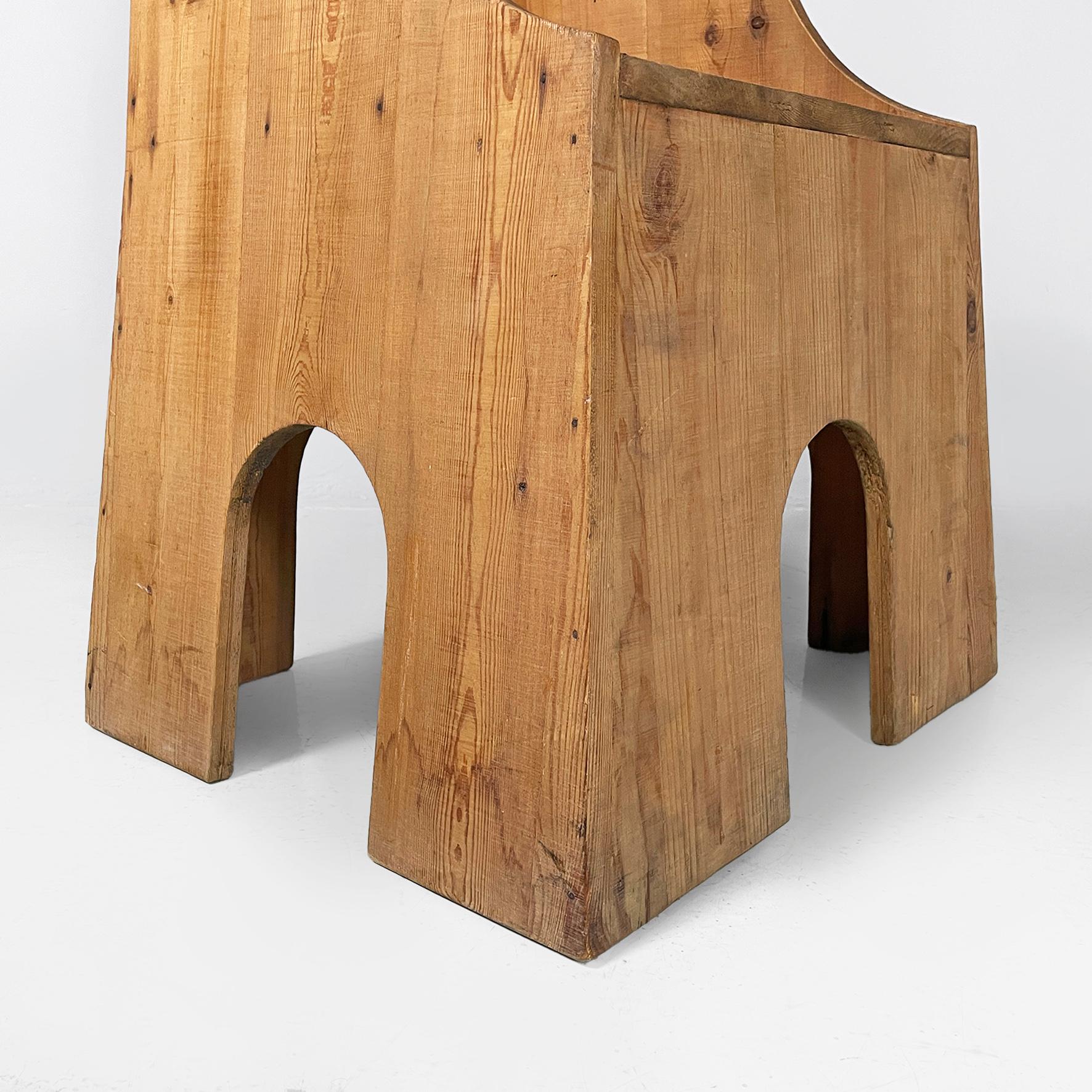 Moderner italienischer Thronsessel von Mario Ceroli für Poltronova, 1970er Jahre (Ende des 20. Jahrhunderts)