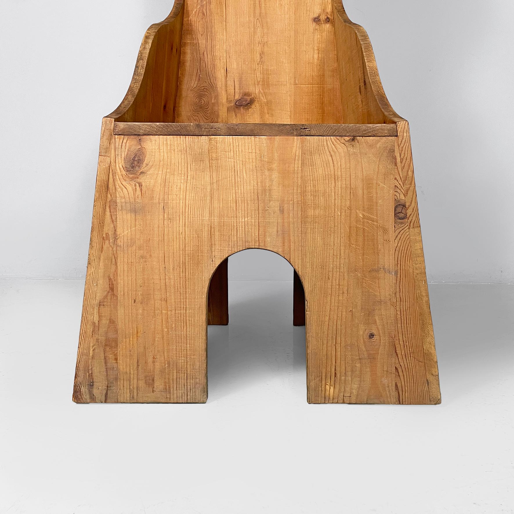 Moderner italienischer Thronsessel von Mario Ceroli für Poltronova, 1970er Jahre (Holz)