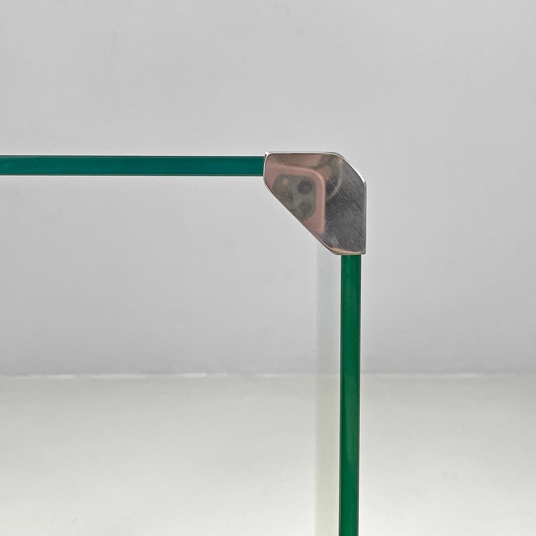 Italian modern transparent glass cart Pierangelo Gallotti Gallotti&Radice, 1980s 4