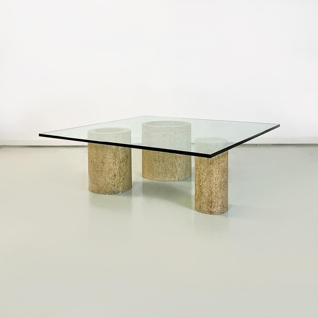 Italian modern coffee table Di Uno Tre by Giulio Lazzotti for Casigliani, 1980s In Good Condition For Sale In MIlano, IT