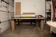 Italian Modern Marble Center Table or Desk Designed by Angelo Mangiarotti