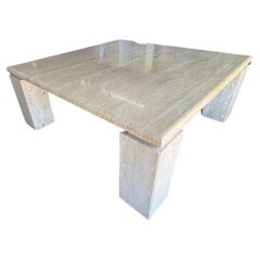Italian Modern Travertine Cocktail Table Italian Modern Travertine Cocktail Table