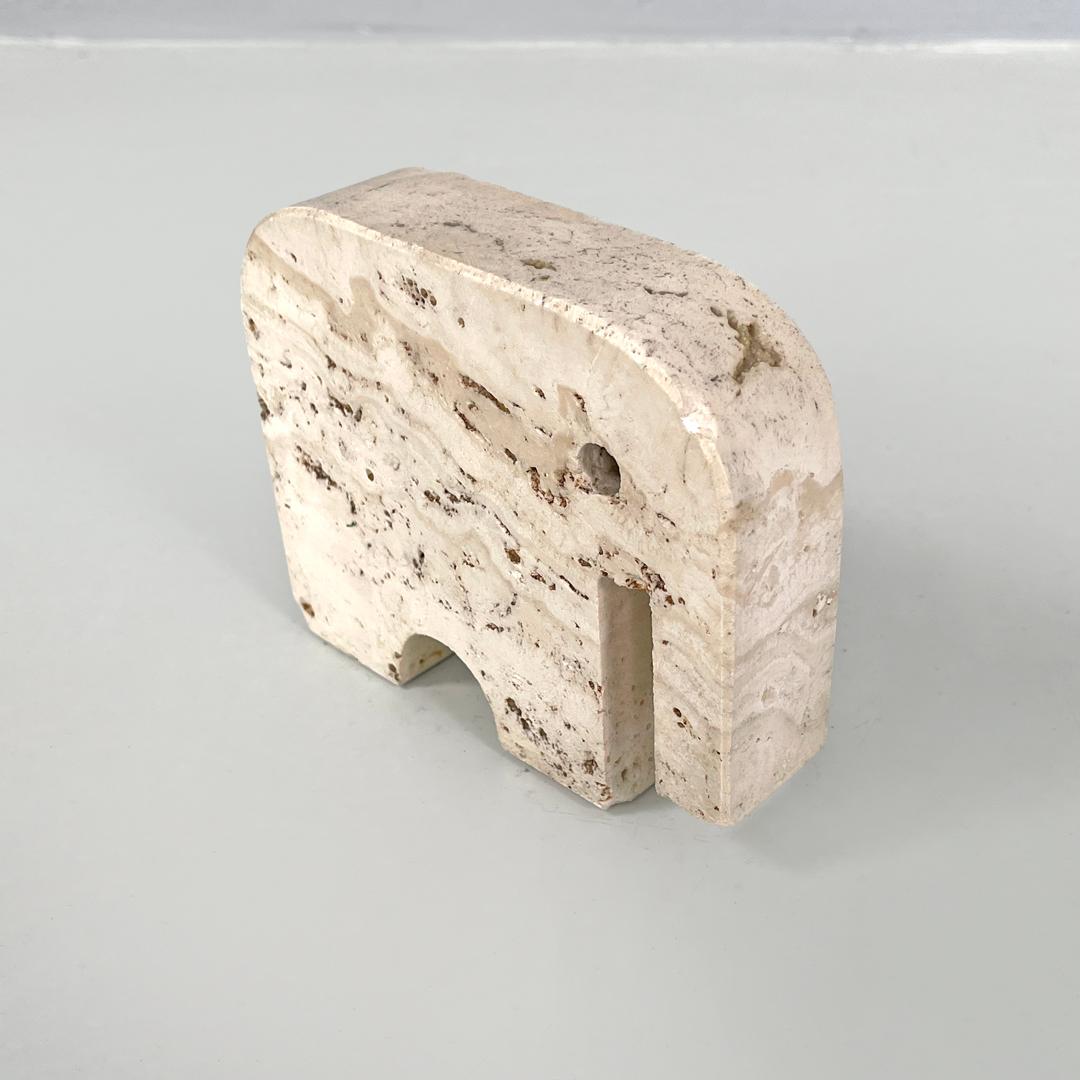 Italian modern travertine sculptures by Enzo Mari for Fratelli Mannelli, 1970s 4