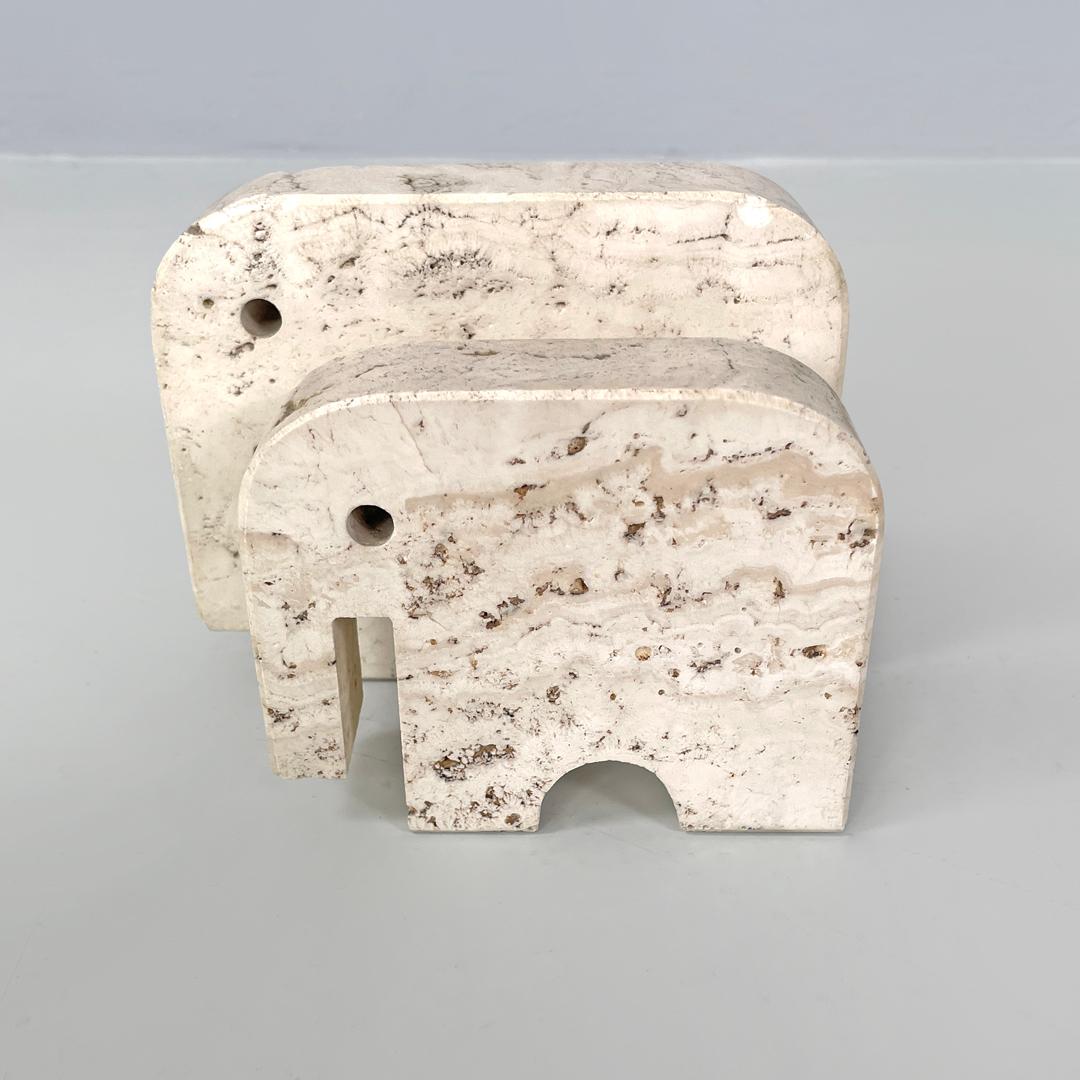 Italian modern travertine sculptures by Enzo Mari for Fratelli Mannelli, 1970s 5