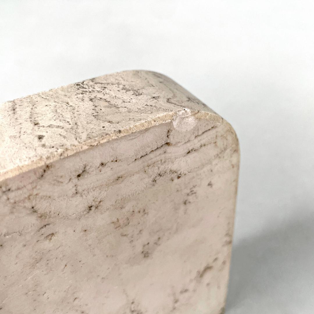 Italian modern travertine sculptures by Enzo Mari for Fratelli Mannelli, 1970s 8