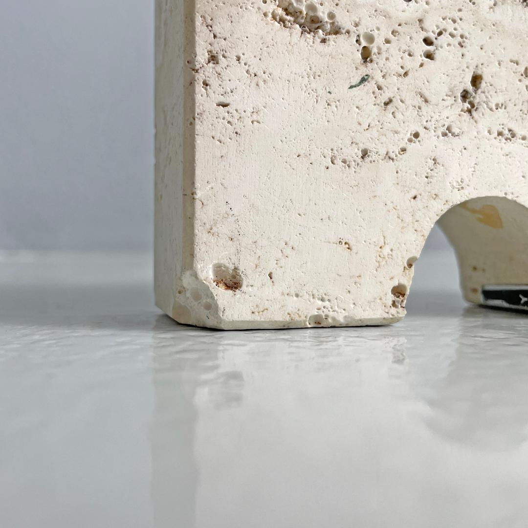 Italian modern travertine sculptures by Enzo Mari for Fratelli Mannelli, 1970s 11