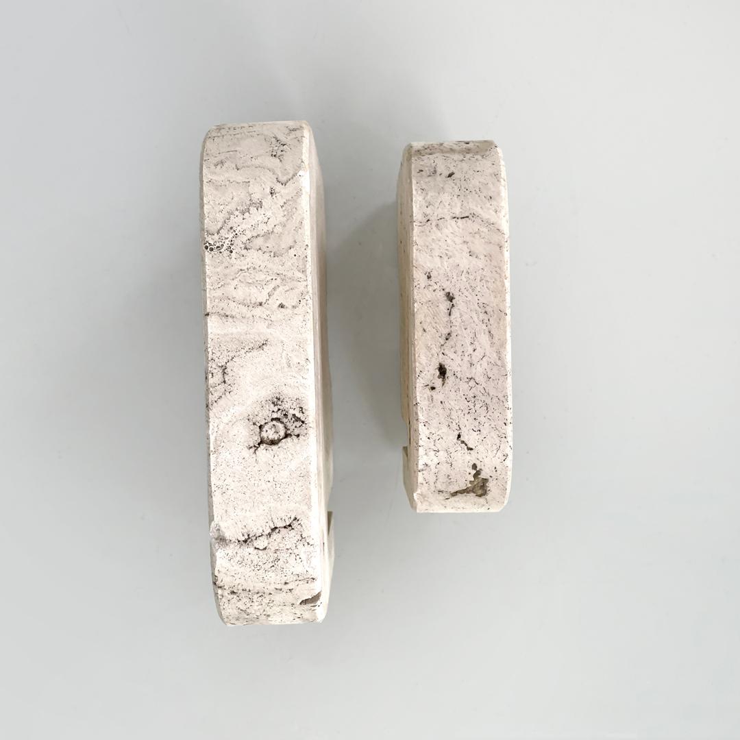 Italian modern travertine sculptures by Enzo Mari for Fratelli Mannelli, 1970s In Good Condition In MIlano, IT