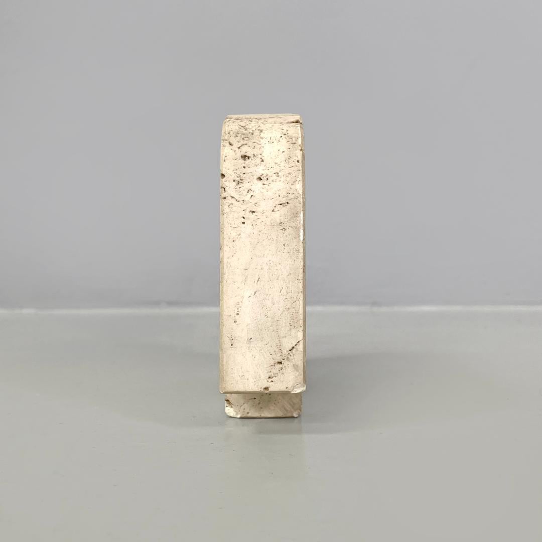Travertine Italian modern travertine sculptures by Enzo Mari for Fratelli Mannelli, 1970s