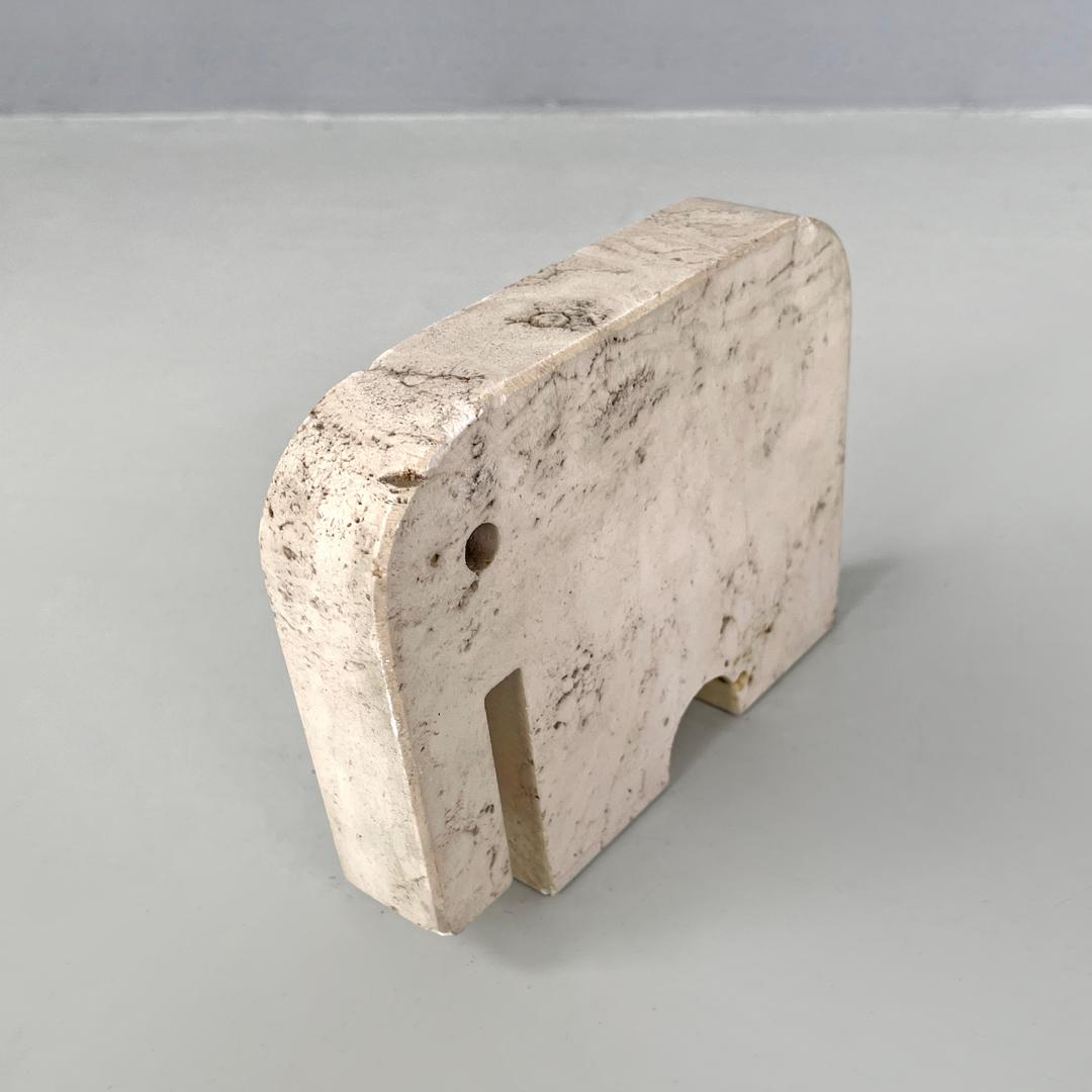 Italian modern travertine sculptures by Enzo Mari for Fratelli Mannelli, 1970s 2