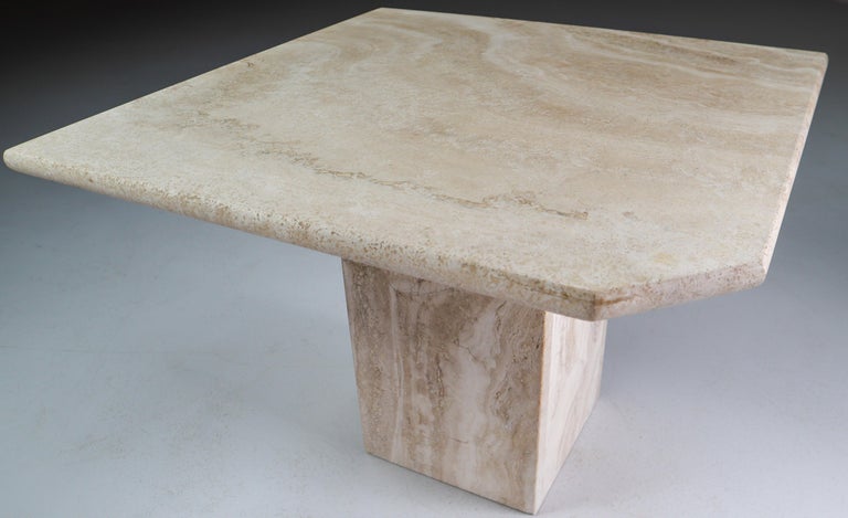 Italian Modern Travertine Side/Coffee Table, 1970s In Good Condition In Almelo, NL