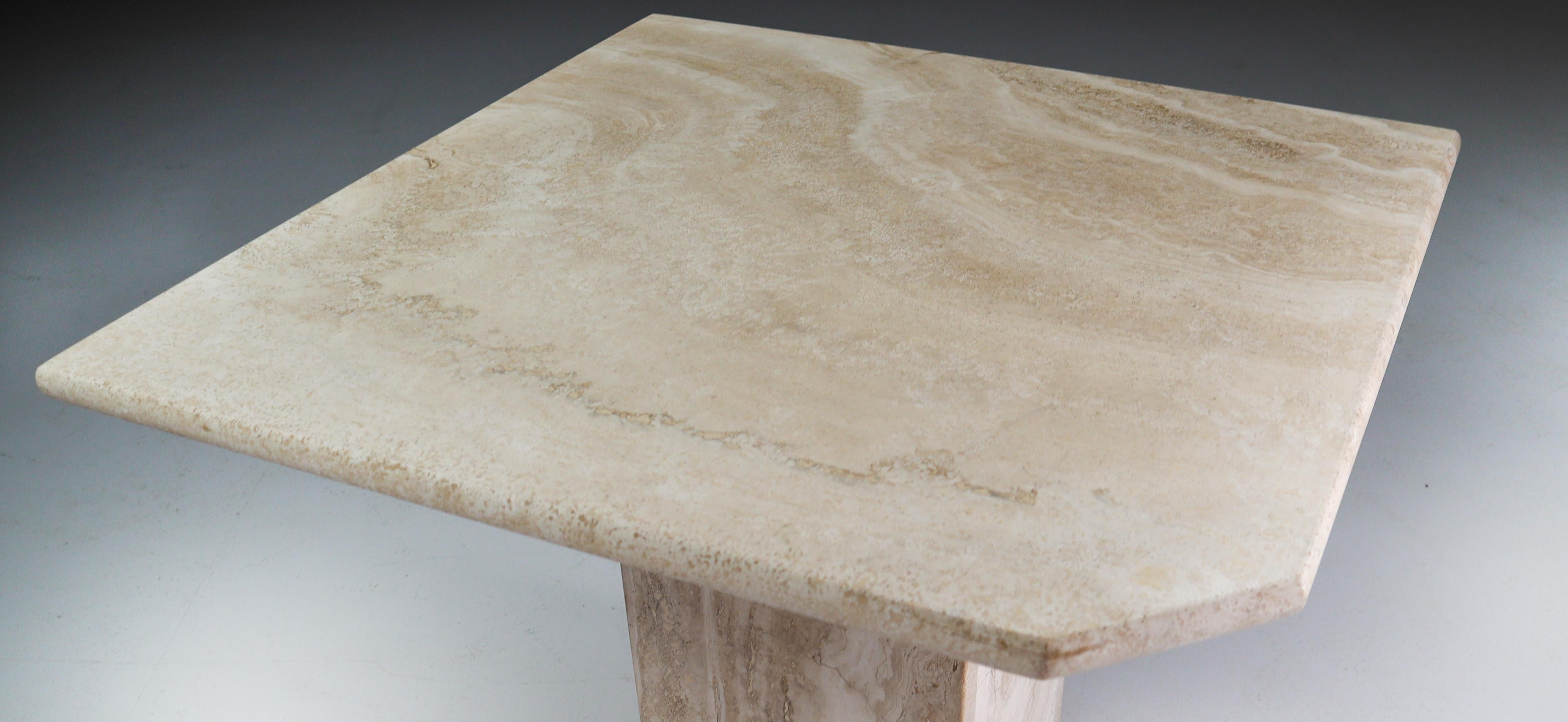 20th Century Italian Modern Travertine Side/Coffee Table, 1970s