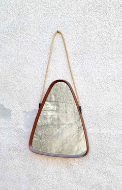 Italian Modern Triangular Mirror by Franco Campo and Carlo Graffi, Italy 60s
