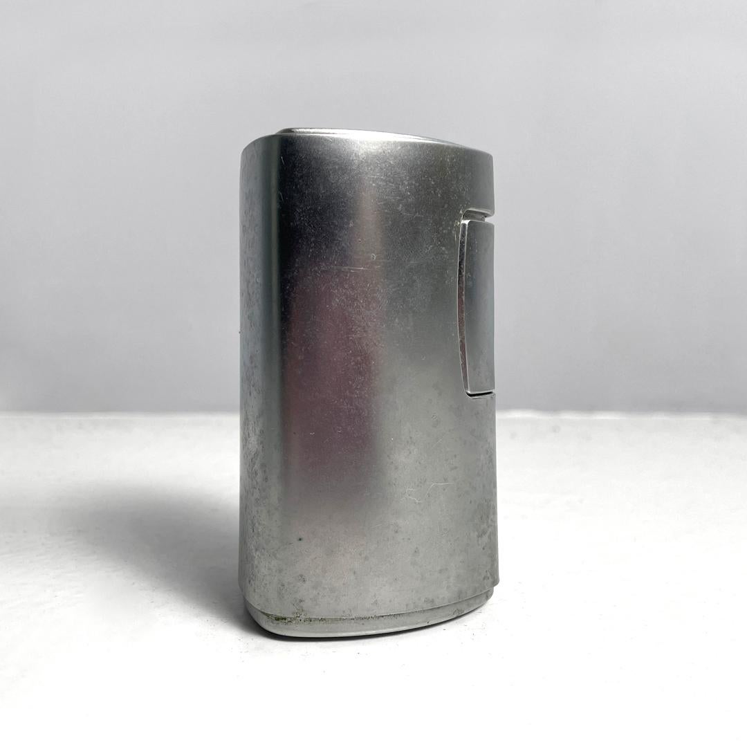 Metal Italian modern triangular silver plastic table lighter RO 456 by Rowenta, 1970s For Sale