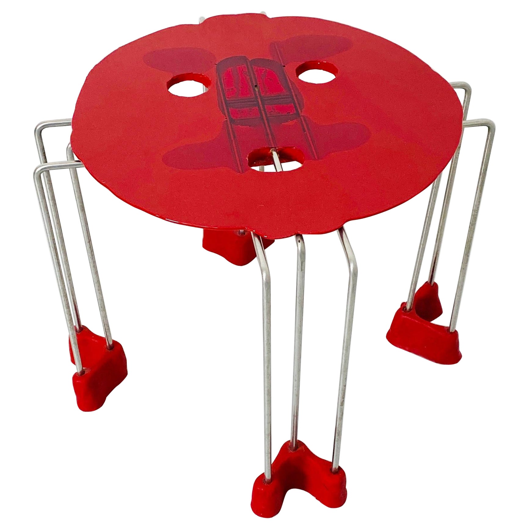 Sgabello moderno a triplo gioco in resina di Gaetano Pesce per Fish Design, anni 2000