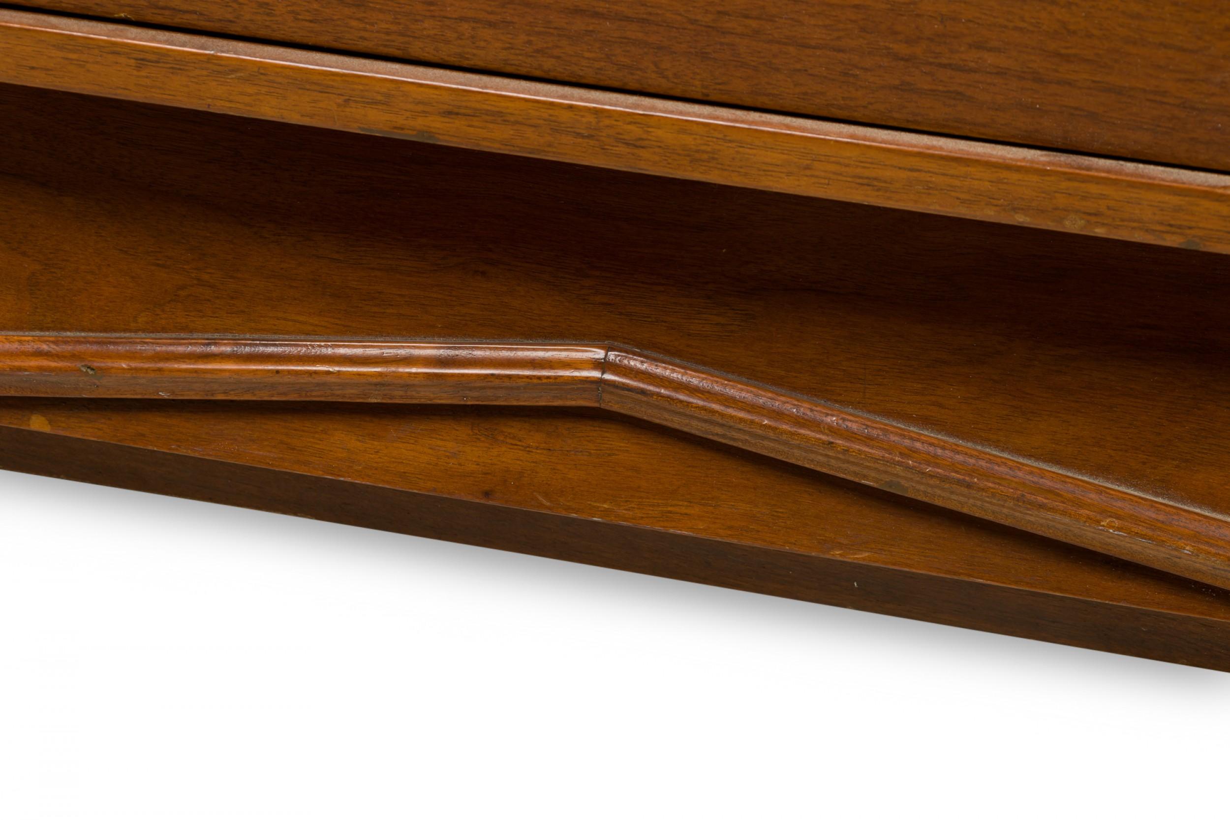 20th Century Italian Modern Two Drawer Bedside Table / Night Stand, manner of Gio Ponti For Sale