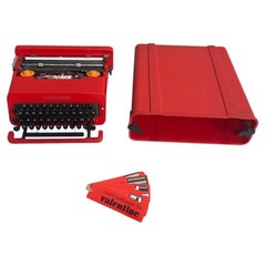 Macchina da scrivere moderna italiana Valentine di Ettore Sottsass per Olivetti, anni '70