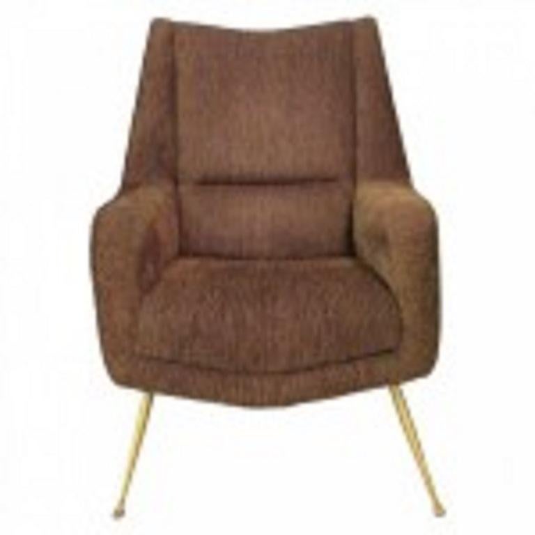 Fait main Fauteuil tapissé moderne italien, Carlo di Carli, années 1950 en vente