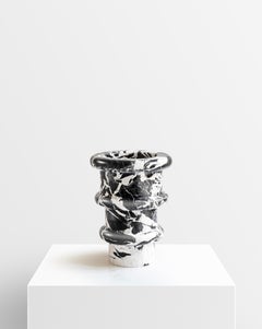 Italian Modern Vase in Grand Antique Natural Marble, Black and White