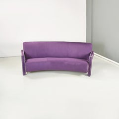 Italian modern Velvet sofa Utrecht by Gerrit Thomas Rietveld for Cassina , 1990s