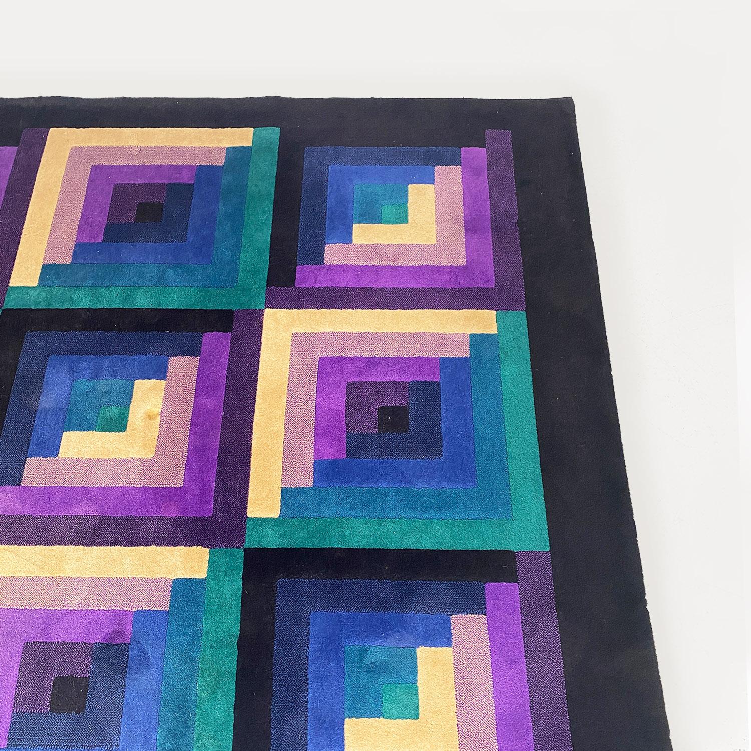 Italian modern virgin wool carpet geometric pattern by Missoni, T&J Vestor 1980 For Sale 3