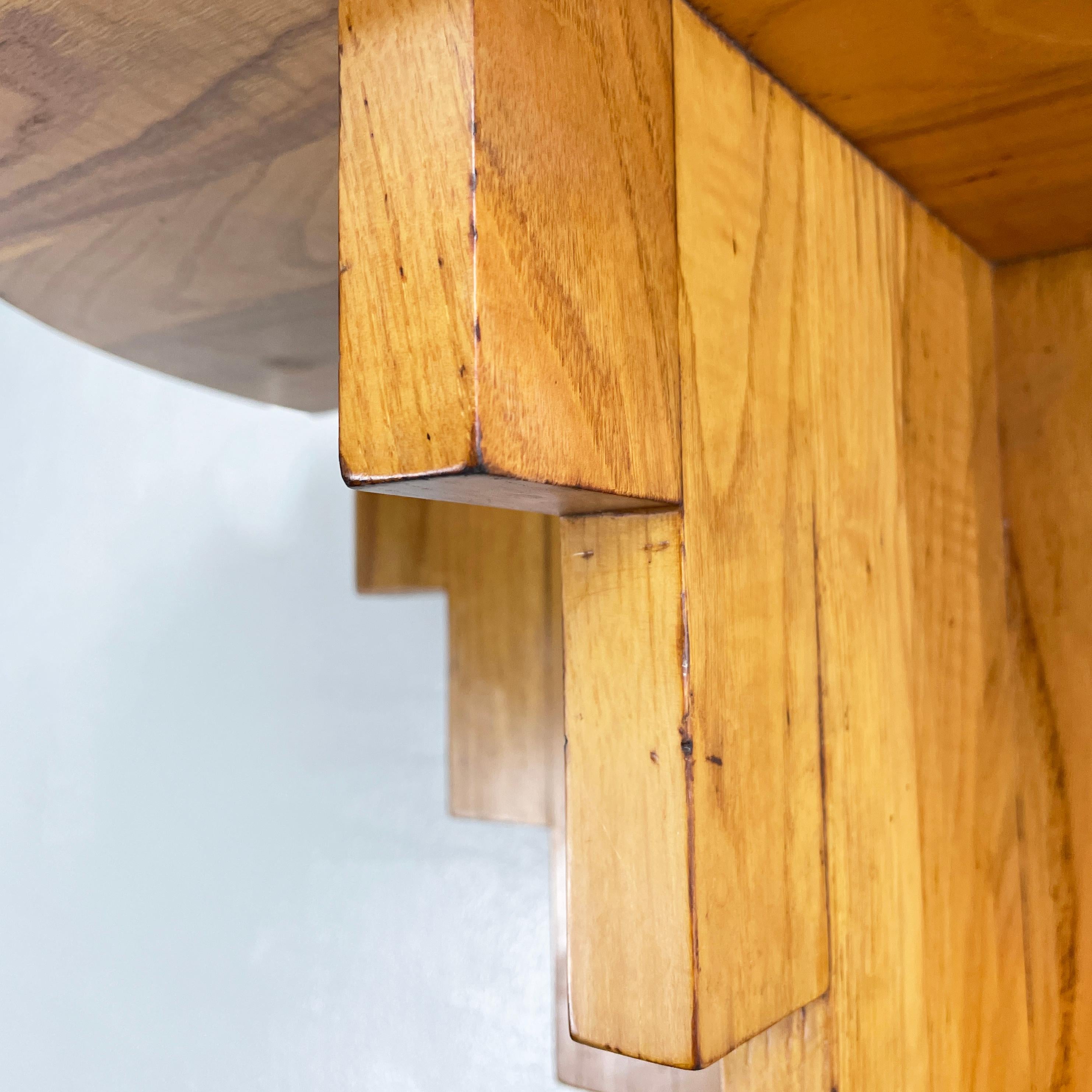 Italienisches modernes geometrisches Wandregal aus Holz, modern, 1980er Jahre im Angebot 7