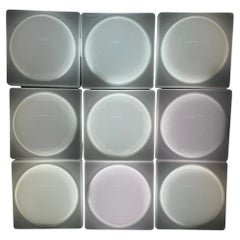 Moderne italienische Wandleuchte aus weißem Kunststoff für L. & G. Pancaldi, 1980er Jahre