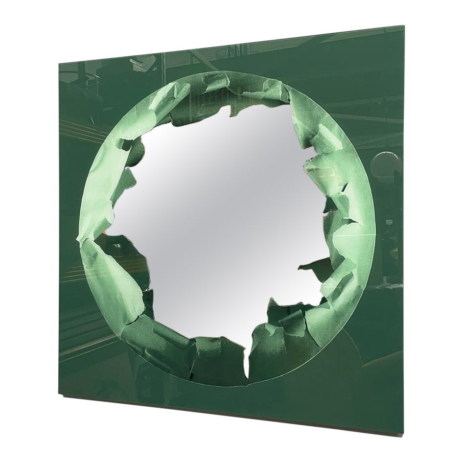 Miroir mural italien moderne conçu par Ugo Nespolo pour Rimadesio, années 1980 en vente