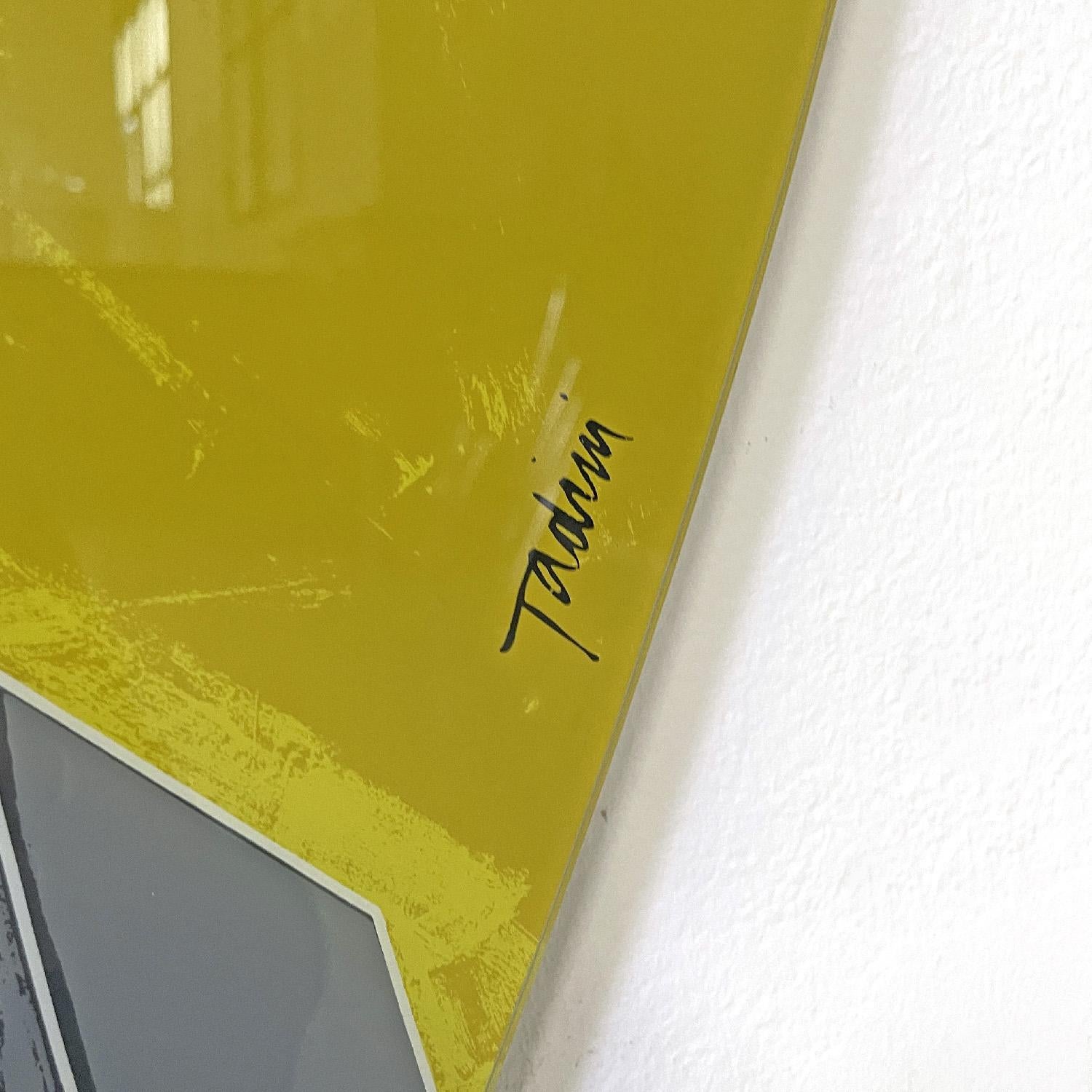 Italian modern wall mirror La Città by Emilio Tadini for Rimadesio, 1983 1