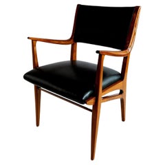 Sillón moderno italiano de nogal, atribuido a Franco Campo & Carlo Graffi