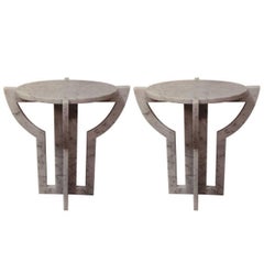 Italian Modern White Carrara Marble Side Tables, "Pale" by Massimo Mangiardi