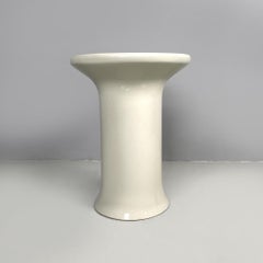Italian modern white ceramic umbrella stand Mangiarotti Fratelli Brambilla 1970s