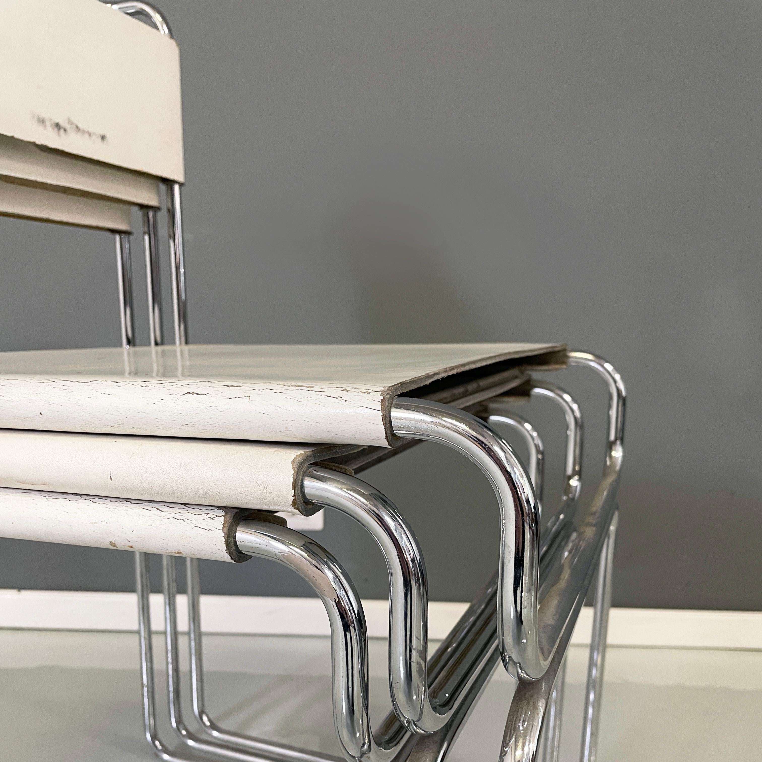 Italian modern White Chairs Libellula by Giovanni Carini for Planula, 1970s  5