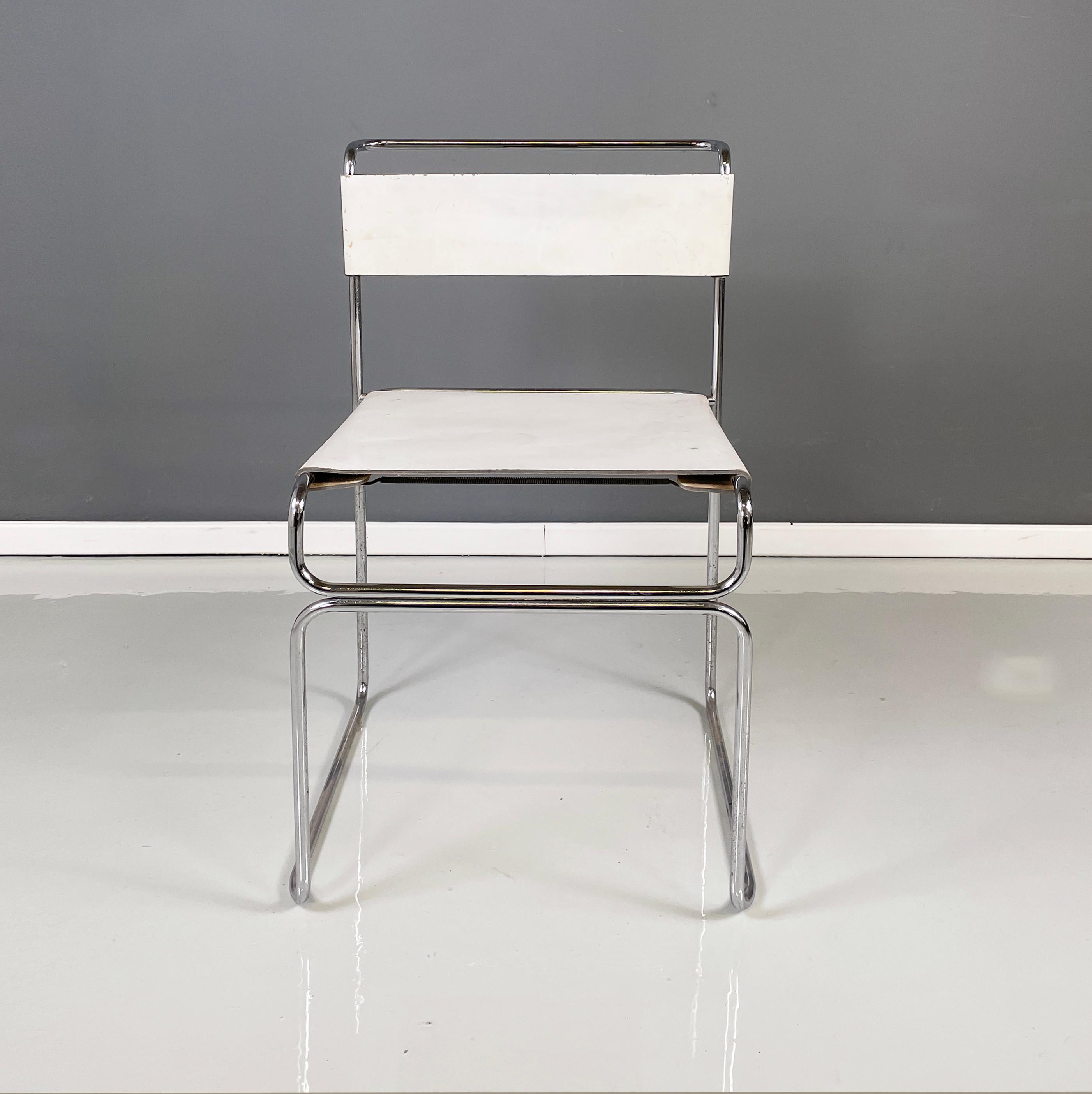 Modern Italian modern White Chairs Libellula by Giovanni Carini for Planula, 1970s 