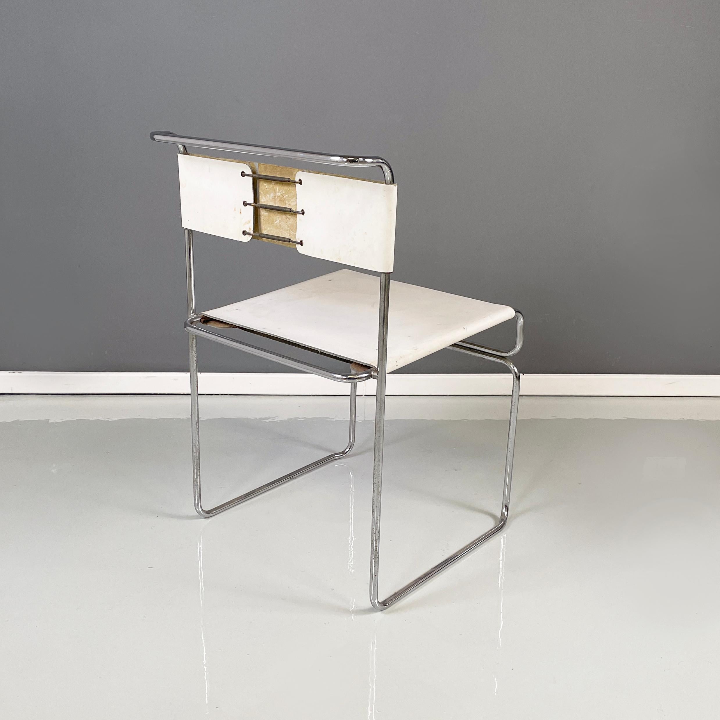 Late 20th Century Italian modern White Chairs Libellula by Giovanni Carini for Planula, 1970s 