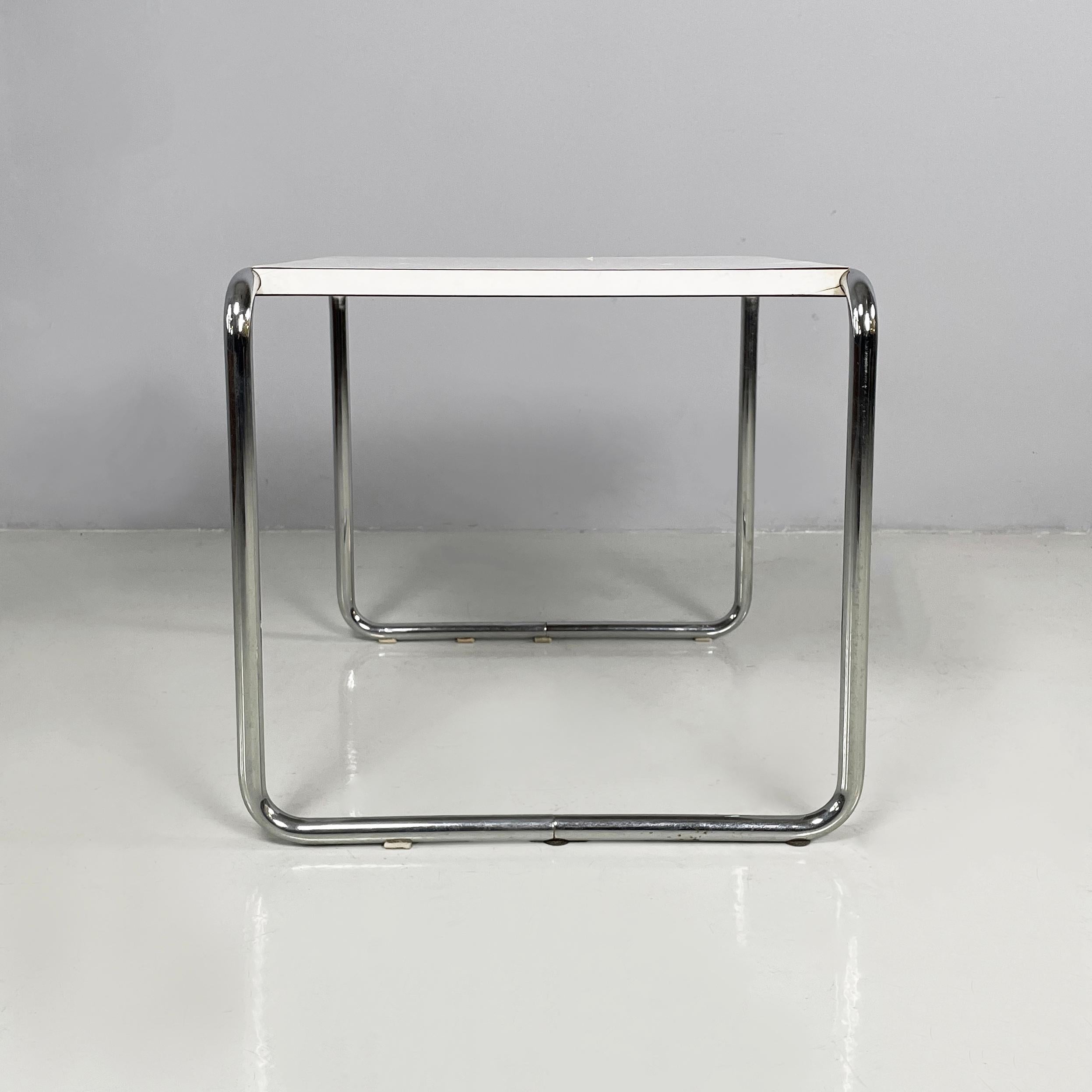 Moderno Italian modern white coffee table Laccio by Marcel Breuer for Gavina, 1970s in vendita