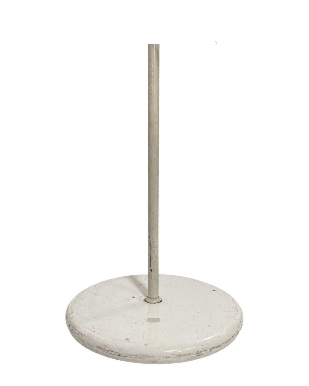 Steel Italian Modern White Enameled Double Spot Floor Lamp, 1970 For Sale