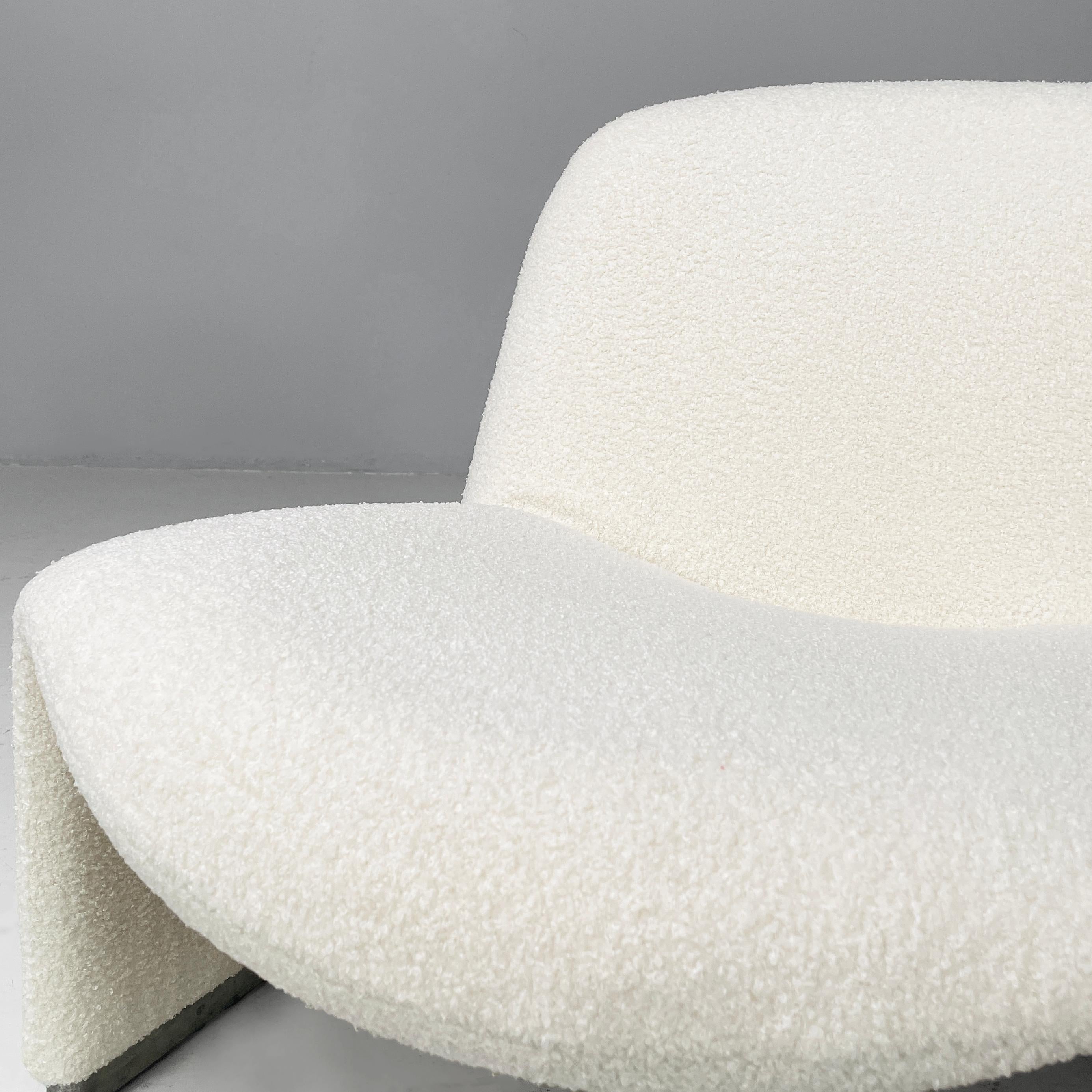 Sillones modernos italianos de tela blanca Alky de Piretti para Anonima Castelli años 70 finales del siglo XX en venta