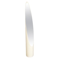 Miroir au sol moderne italien blanc Unghia ou Lipstick par Rodolfo Bonetto, 1970