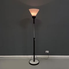 Italienische moderne Stehleuchte aus weißem Glas und Metall von Roberto Freno für VeArt 1980er Jahre