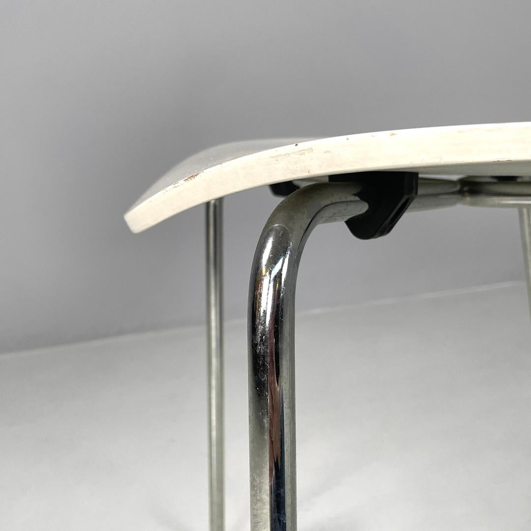Sedie moderne italiane curve laccate bianche, anni '70 in vendita 11