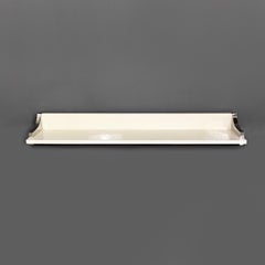 Italian modern white lacquered wood and chromed metal shelf by D.I.D., 1980s