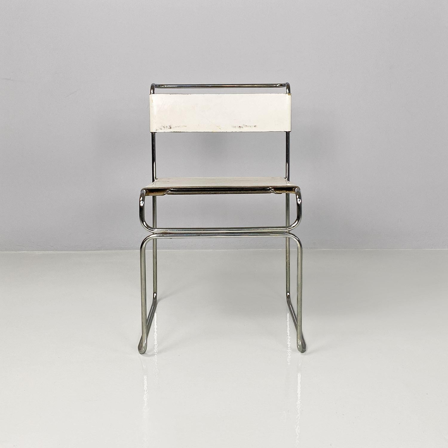 Moderne Chaise moderne italienne Libellula blanche par Giovanni Carini pour Planula, 1970  en vente