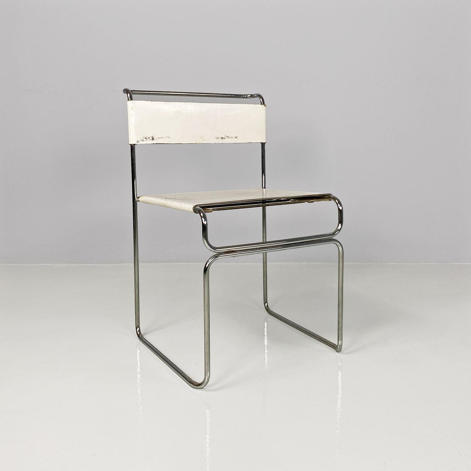 Italian modern white Libellula chair by Giovanni Carini for Planula, 1970s  In Fair Condition For Sale In MIlano, IT