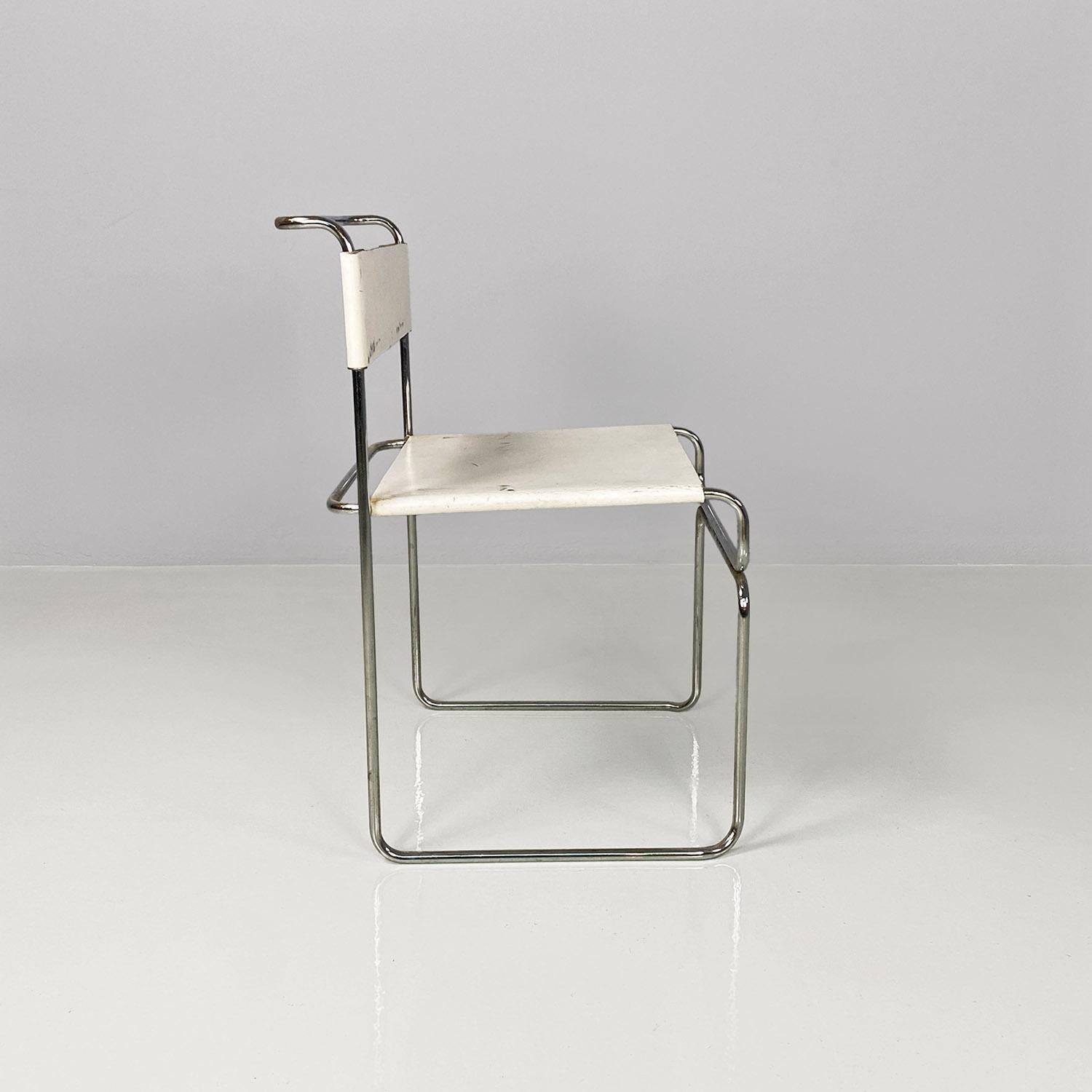Chaise moderne italienne Libellula blanche par Giovanni Carini pour Planula, 1970  État moyen - En vente à MIlano, IT