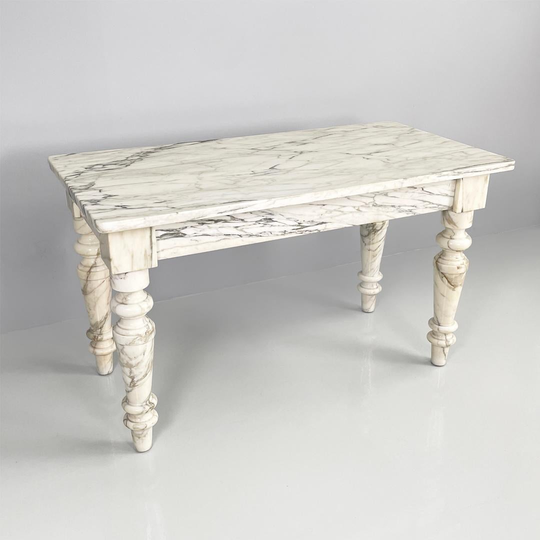 Table de salle à manger moderne italienne en marbre blanc Rilievo par Aldo Rossi, années 1980 en vente 2
