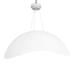 Italian Modern White Matte Half Dome Chandelier