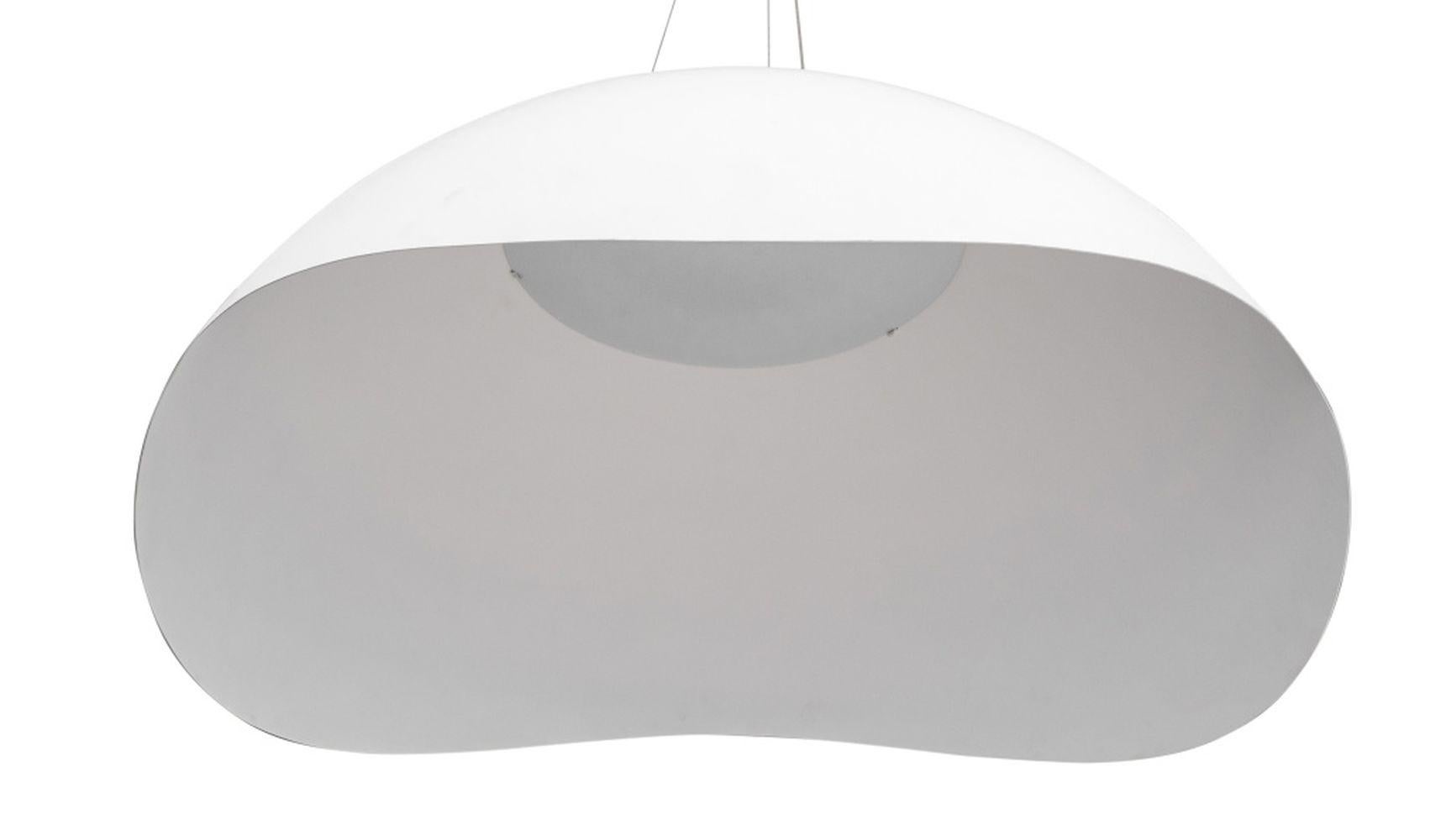 italien The Moderns Modernity Lustre à demi-dôme blanc mat en vente